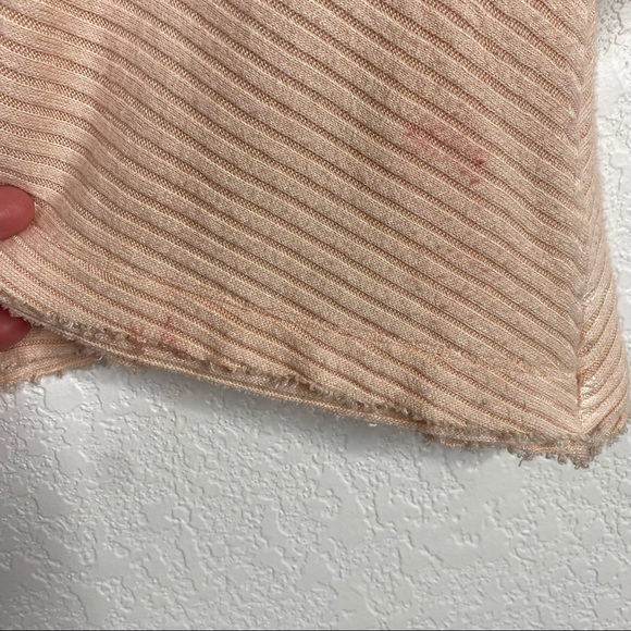 Free People Light Pink Lover Rib Thermal Split Back Sweater - Picture 7 of 11